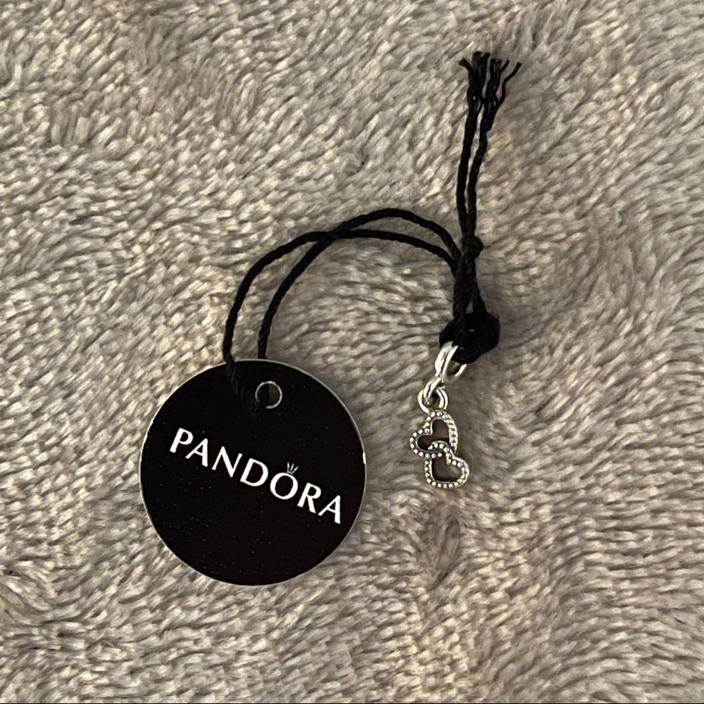 PANDORA Me Double Heart 925 Sterling Silver Charm